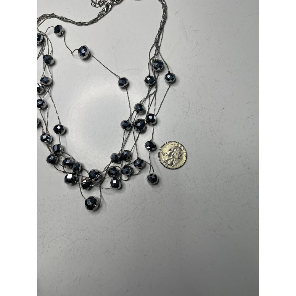 Chico's beaded multi strand necklace signed costume jewelry versatile trendy - Picture 6 of 8